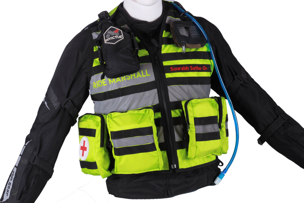 Ride Marshall Series Tactical Modular High Visibility Vest | invictustouringgears